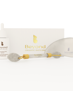 Rejuvenating Serum Gift Set with Natural White Jade Gua Sha & Massage Roller