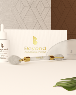 Rejuvenating Serum Gift Set with Natural White Jade Gua Sha & Massage Roller